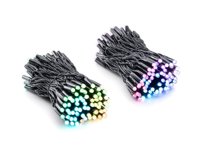 Smart LED Гірлянда Twinkly Pro Strings RGBW 250, одинарна лінія, AWG22, IP65, чорний