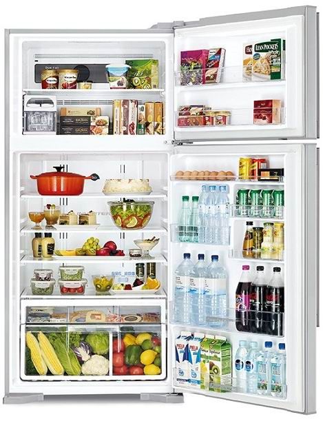Холодильник з верхньою мороз. HITACHI R-V910PUC1KBSL, 184х85х91см, 2 дв., Х- 514л, М- 186л, A++, NF, Інвертор, Нерж