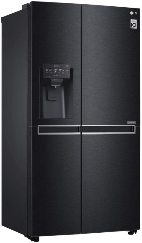 Холодильник SBS LG GC-L247CBDC, 179х74х91см, 2 дв., Холод.відд. - 405л, Мороз. відд. - 196л, A+, NF, Лінійний , Зона свіжості, Зовнішн. диспл., Диспенсер, Чорній мат