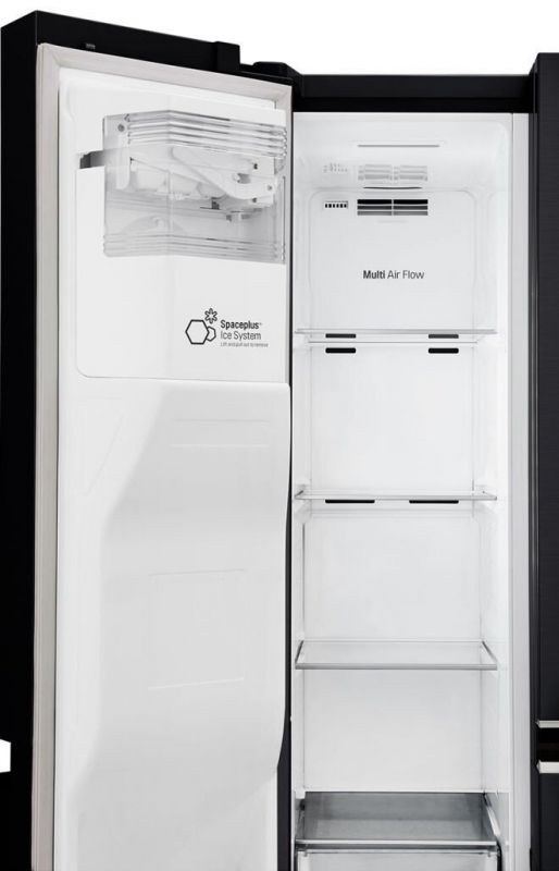 Холодильник SBS LG GC-L247CBDC, 179х74х91см, 2 дв., Холод.відд. - 405л, Мороз. відд. - 196л, A+, NF, Лінійний , Зона свіжості, Зовнішн. диспл., Диспенсер, Чорній мат