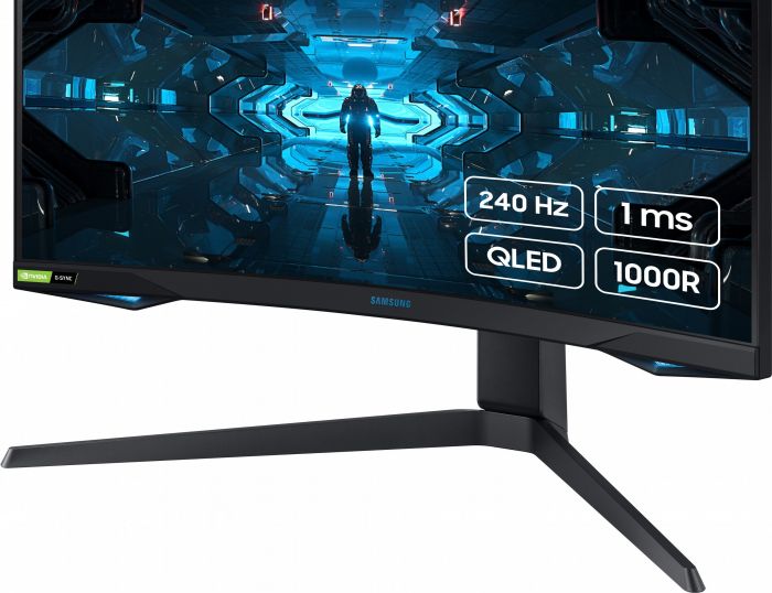 Монітор LCD 27" Samsung Odyssey G7 C27G75TQ 2xHDMI, DP, USB, VA, 2560x1440, 240Hz, 1ms, CURVED