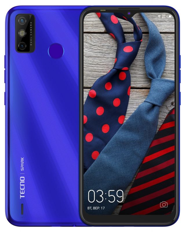 Смартфон TECNO Spark 6 Go 3/64Gb (KE5j) Dual SIM Aqua Blue