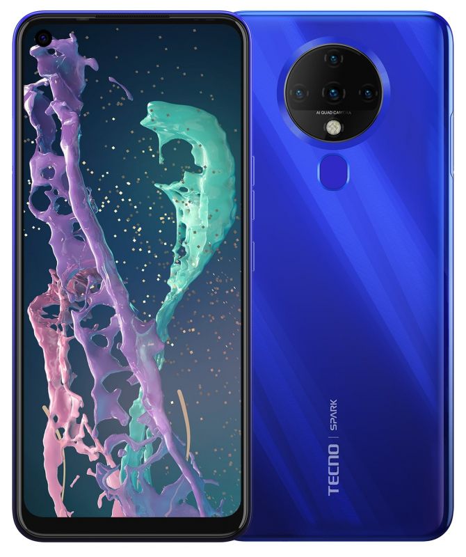 Смартфон TECNO Spark 6 (KE7) 4/64Gb Dual SIM Ocean Blue