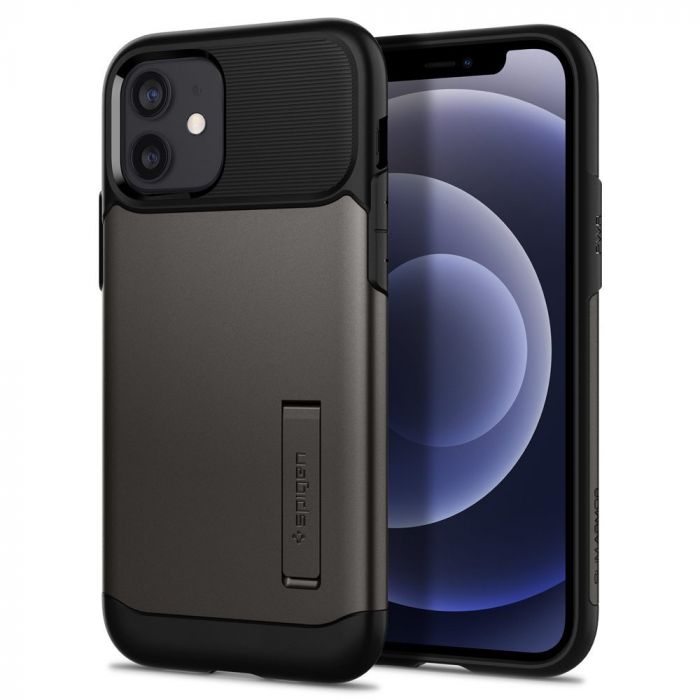 Чохол Spigen для iPhone 12 / 12 Pro Slim Armor, Gunmetal