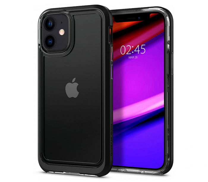 Чохол Spigen для iPhone 12 mini Neo Hybrid, Crystal Black