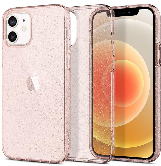 Чохол Spigen для iPhone 12 / 12 Pro Liquid Crystal Glitter, Rose Quartz