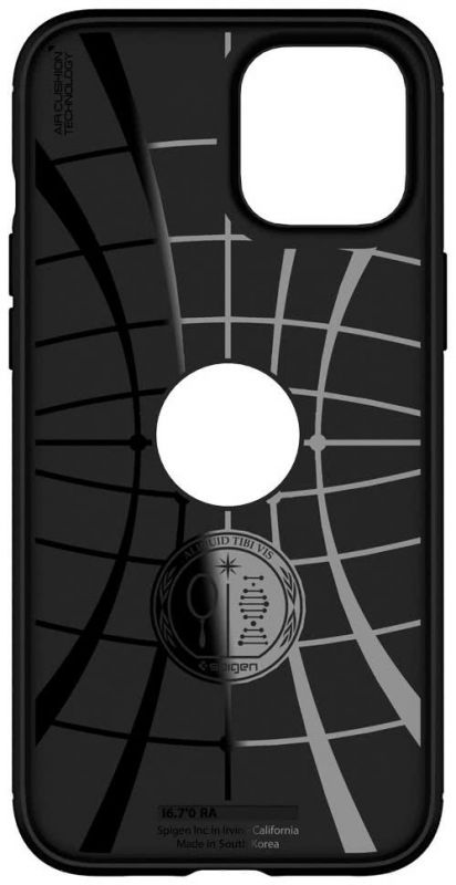 Чохол Spigen для iPhone 12 / 12 Pro Rugged Armor, Matte Black