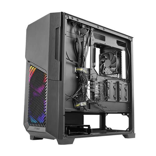 Корпус Antec DP502 FLUX Gaming, MidT,2xUSB3.0,2x120+3x120ARGBмм,скло(бічна панель)без БЖ,чорний