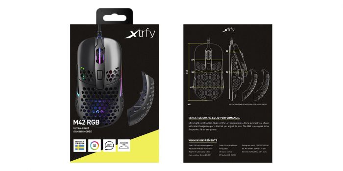 Миша Xtrfy M42 RGB USB Black