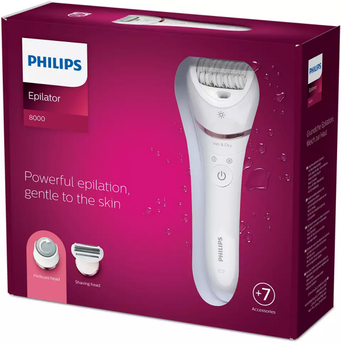 Eпілятор для вологої та сухої епіляції Philips Series 8000 BRE730/10