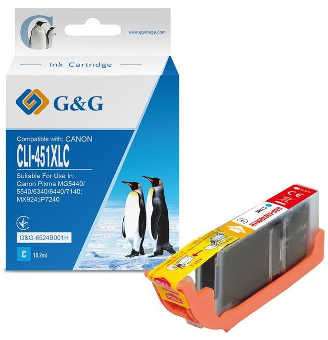 Картридж G&G до Canon CLI-451C (Cyan) PIXMA MG5440/MG6340