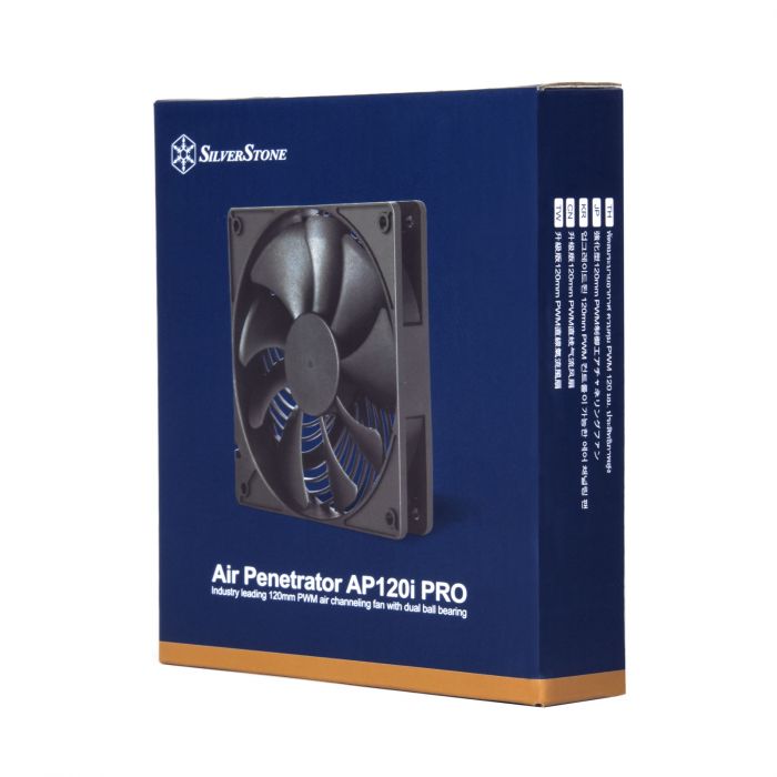 Корпусний вентилятор Silver Stone Air Penetrator AP120i-PRO, 120мм,чорні лопасті, чорна рамка