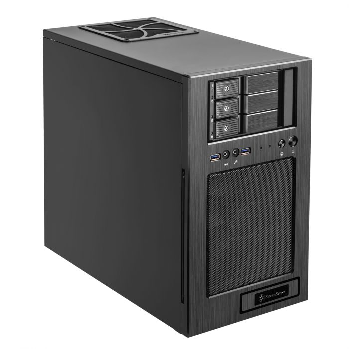 Корпус SilverStone STORAGE S330B,Micro ATX,USB 3.0x2,1x180мм,без БЖ,чорний