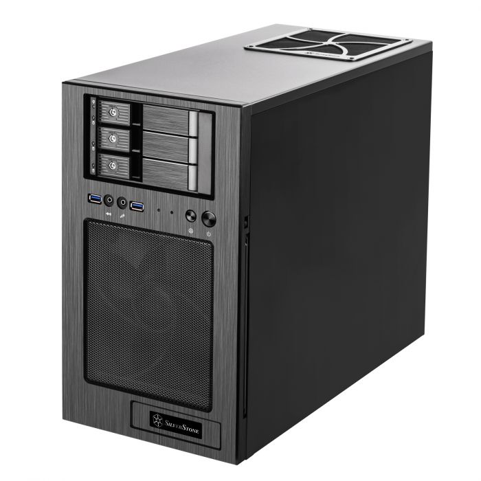 Корпус SilverStone STORAGE S330B,Micro ATX,USB 3.0x2,1x180мм,без БЖ,чорний