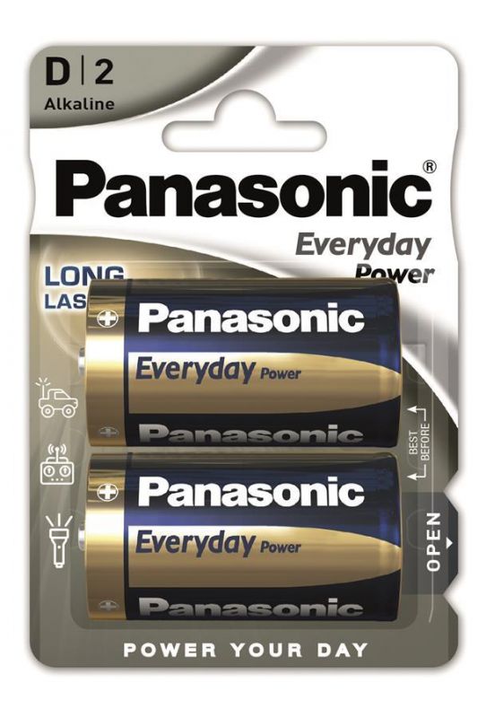 Батарейка Panasonic EVERYDAY POWER лужна D(LR20) блістер, 2 шт.