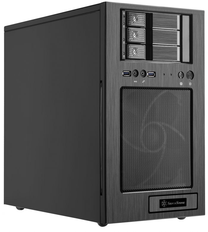 Корпус SilverStone STORAGE S330B,Micro ATX,USB 3.0x2,1x180мм,без БЖ,чорний