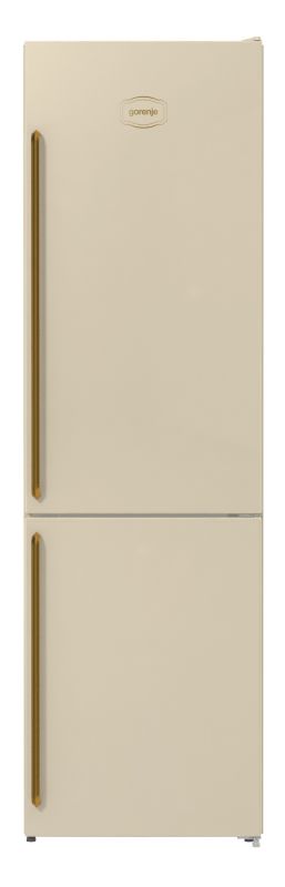 Холодильник з нижн. мороз. камерою Gorenje NRK6202CLI, 200х60х60см, 2 двері, 235( 96)л, А++, NF+ , Зона св-ті, Внутр. Диспл, Беж