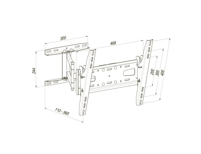 Поворотне кріплення з кутом нахилу для ТВ 32-65" KSL WMO-6245T