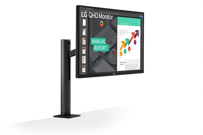 Монітор LG 27" 27QN880-B 2xHDMI, DP, USB-C, MM, IPS, Pivot, 2560x1440, 75Hz, 99%sRGB, FreeSync, HDR10