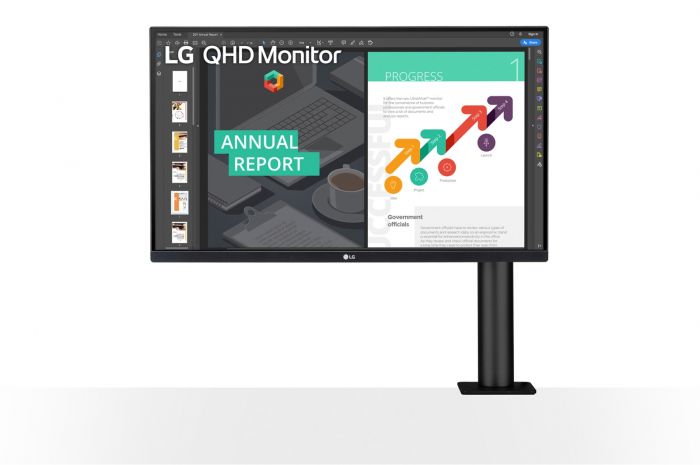 Монітор LG 27" 27QN880-B 2xHDMI, DP, USB-C, MM, IPS, Pivot, 2560x1440, 75Hz, 99%sRGB, FreeSync, HDR10