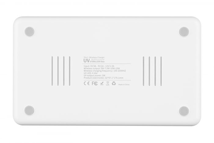Ультрафіолетовий стерилізатор з бездротовою зарядкою 2E UVSB010, Qi