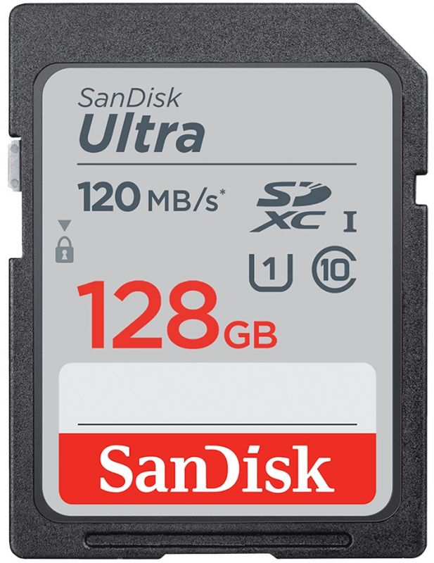 Карта пам'яті SanDisk SD  128GB C10 UHS-I R120MB/s Ultra