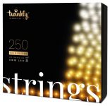 Smart LED Гірлянда Twinkly  Strings AWW 250, Gen II, IP44, довжина 20м,кабель чорний