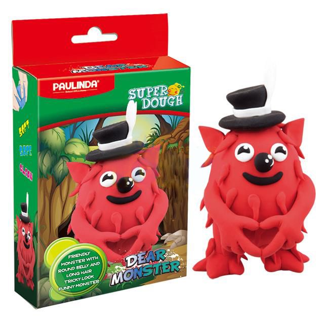 Маса для ліплення Paulinda Super Dough Dear Monster червоний PL-081536-3