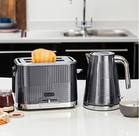 Електрочайник Russell Hobbs Geo Steel, 1.7л, метал, чорний