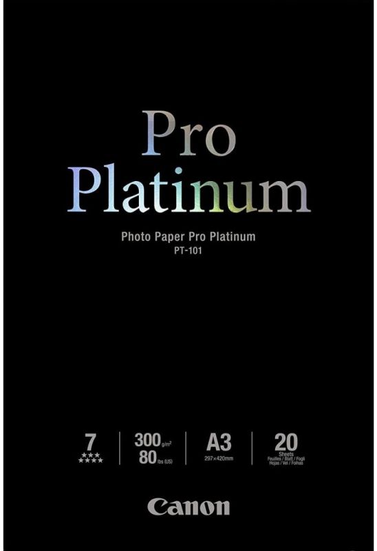 Папiр Canon A3 Pro Platinum Photo Paper PT-101, 20л