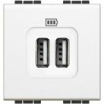 Bticino LL роз'єм д / зарядки 2хUSB бел