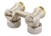 Клапан Н-подібний Danfoss RLV-KS, DN 20, вх. 3/4" - вих. 3/4", кутовий, нікель