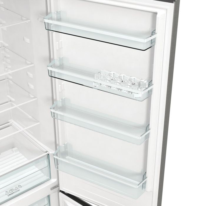 Холодильник з нижн. мороз. камерою Gorenje RK6201ES4, 200х60х60см, 2 двері, 239( 110)л, А+, ST, FrostLess , Зона св-ті, Нерж
