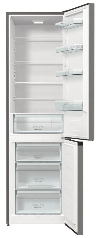 Холодильник з нижн. мороз. камерою Gorenje RK6201ES4, 200х60х60см, 2 двері, 239( 110)л, А+, ST, FrostLess , Зона св-ті, Нерж