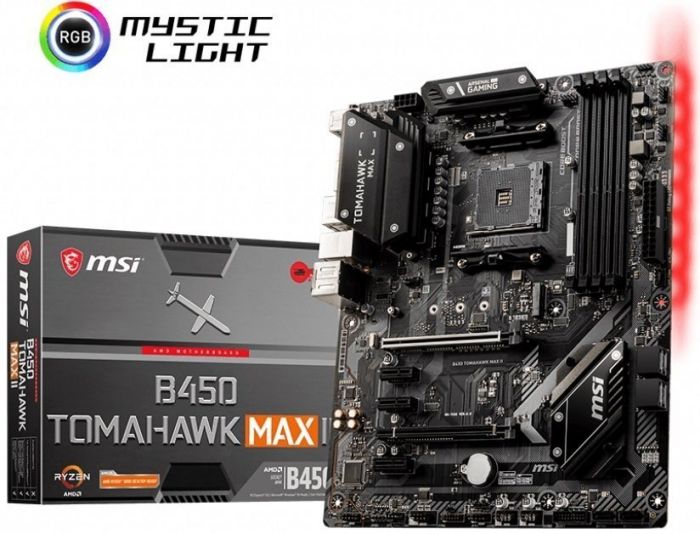 Материнcька плата MSI B450 TOMAHAWK MAX II sAM4 B450 4xDDR4 HDMI-DVI ATX