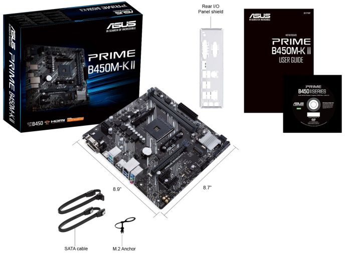 Материнcька плата ASUS PRIME B450M-K II sAM4 B450 2xDDR4 HDMI-DVI-VGA mATX