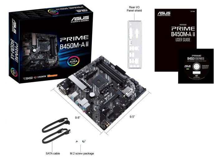 Материнcька плата ASUS PRIME B450M-A II sAM4 B450 4xDDR4 HDMI-DVI-VGA mATX