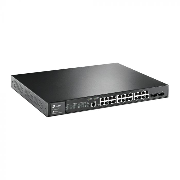 Комутатор TP-LINK TL-SG3428MP 24xGE/PoE+384W 4xGE SFP L2  JetStream 19" 1U