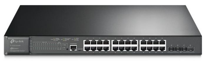 Комутатор TP-LINK TL-SG3428XMP 24xGE/PoE+384W 4x10GE SFP+ L2 JetStream 19" 1U