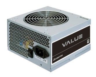 Блок живлення CHIEFTEC Value (500W), ATX v2.3, 200-240V, >80%, 80+ White (230V Only), 120мм, 1xMB 24pin(20+4), 1xCPU 8pin(4+4), 2xMolex, 3xSATA, 1xPCIe 8pin(6+2), CE, CB, TUV, RoHS, Bulk