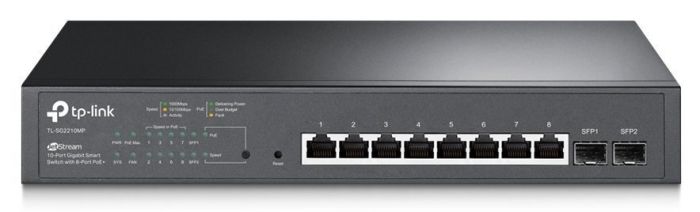 Комутатор TP-LINK TL-SG2210MP 8xGE/PoE+ 150W 2xSFP Smart JetStream