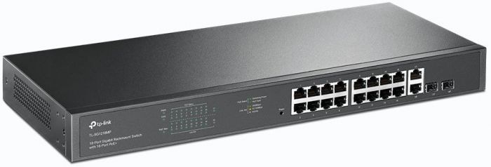 Комутатор TP-LINK TL-SG1218MP 16xGE/PoE+ 250W 2xGE 2xcomboGE/SFP 19" 1U