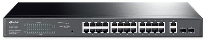 Комутатор TP-LINK TL-SG1428PE 24xGE/PoE+ 250W 2xGE 2xcomboGE/SFP EasySmart 19" 1U