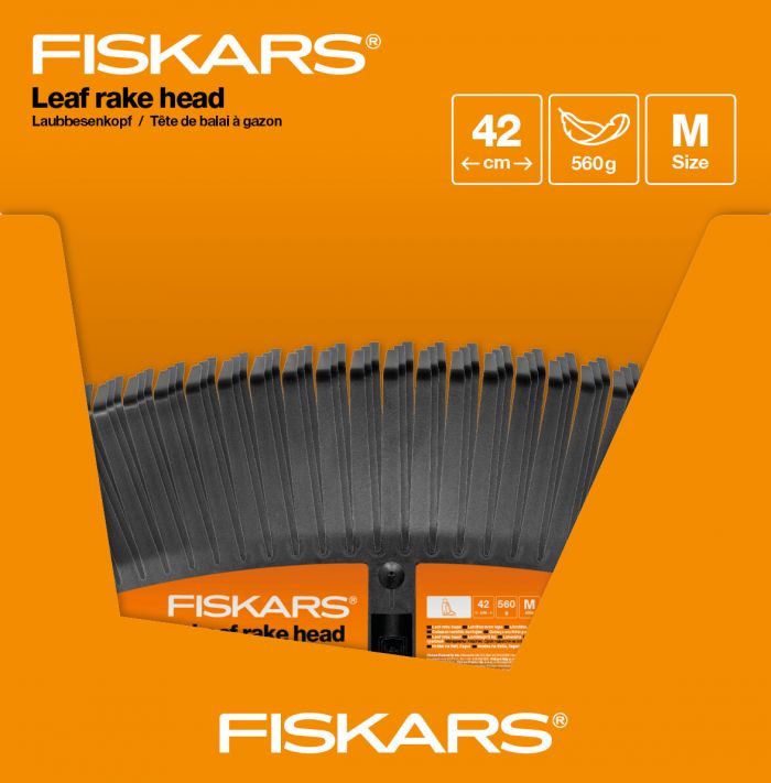 Fiskars Граблі-насадка Solid M для листя, 21.5 см, 175г (для живця 1014913)