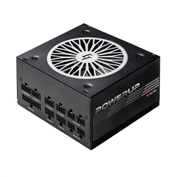 Блок живлення CHIEFTEC Chieftronic PowerUP Gold (750W), ATX v2.53, 100-240V, >90%, 80+ Gold, 120мм, 1xMB 24pin(20+4), 2xCPU 8pin(4+4), 3xMolex, 9xSATA, 4xPCIe 8pin(6+2), CE, CB, TUV, FCC, RoHS, Fully Modular, Retail