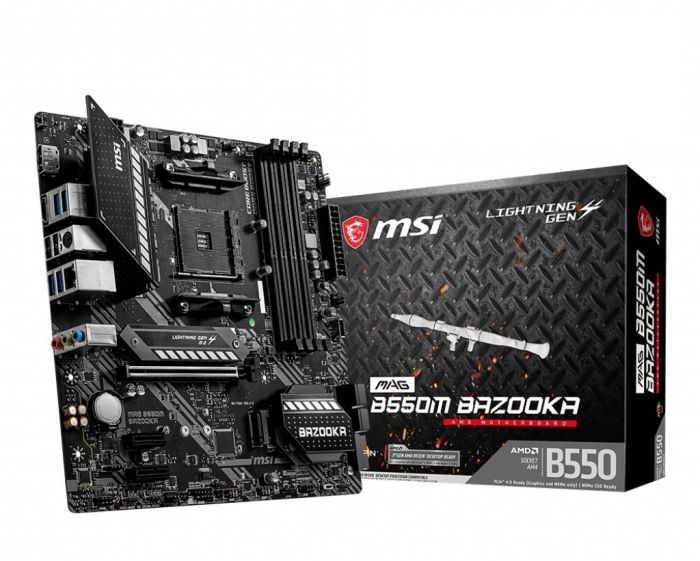 Материнcька плата MSI MAG B550M BAZOOKA sAM4 B550 4xDDR4 HDMI-DP mATX