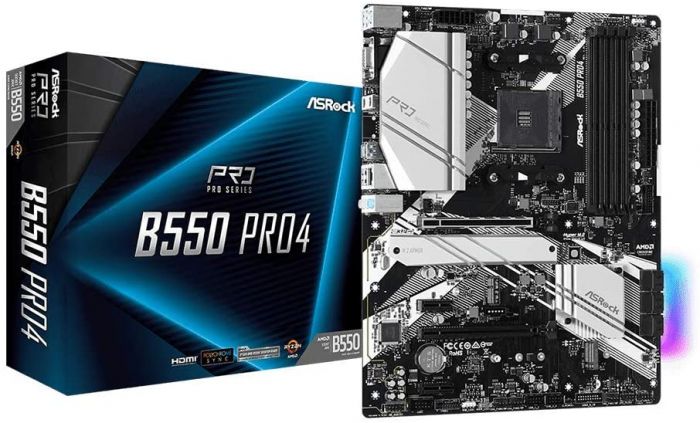 Материнська плата ASRock B550 PRO4 sAM4 B550 4xDDR4 M.2 HDMI VGA ATX