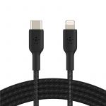 Кабель Belkin USB-С - Lightning, BRAIDED, 1m, black