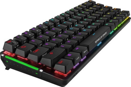 Клавіатура ASUS ROG Falchion PBT RGB 68key Cherry Red WL EN Black