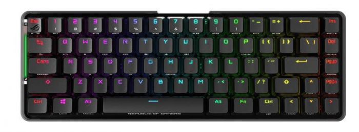 Клавіатура ASUS ROG Falchion PBT RGB 68key Cherry Red WL EN Black